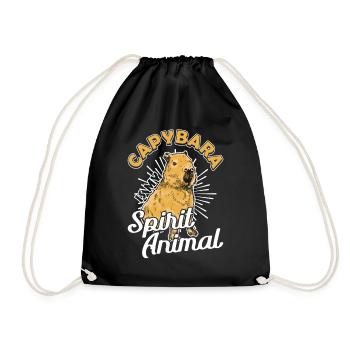 Capybara est mon animal spirituel Wasserschwein - Sac de sport léger - noir - Devant