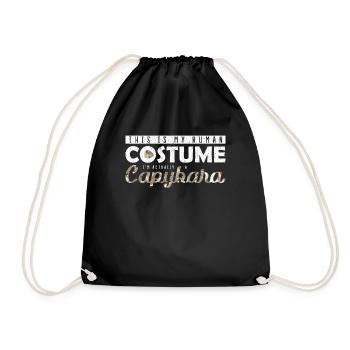 Im a Capybara en costume humain Wasserschwein - Sac de sport léger - noir - Devant
