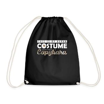 Im a Capybara en costume humain Wasserschwein - Sac de sport léger - noir - Devant