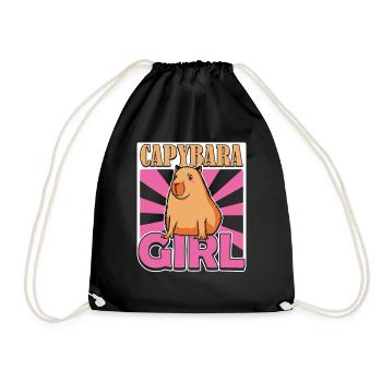 Capybara Fille Wasserschwein - Sac de sport léger - noir - Devant