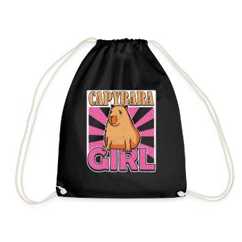 Capybara Fille Wasserschwein - Sac de sport léger - noir - Devant