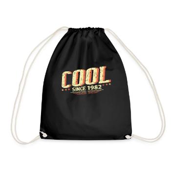 Cool seit 1982 - Turnbeutel - Schwarz - Vorne