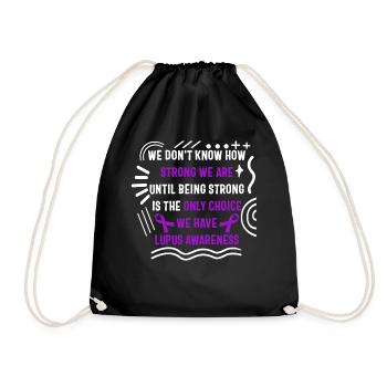 Chemise de sensibilisation au lupus, nous ne savons pas à quel point c’est fort - Sac de sport léger - noir - Devant