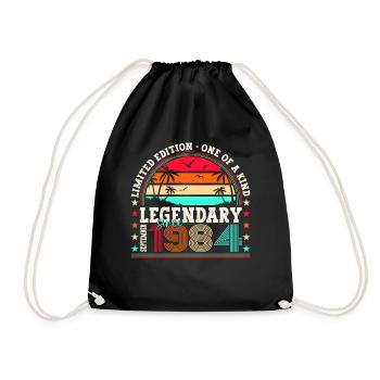 Légendaire cadeau du 38e anniversaire de septembre 1984 - Sac de sport léger - noir - Devant
