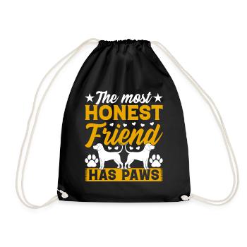 Propriétaire de chien Amoureux des chiens - L’ami le plus honnête - Sac de sport léger - noir - Devant