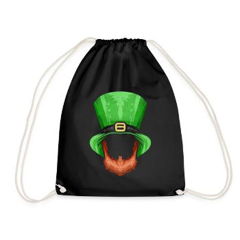 Barbe-Rouge et Chapeau Vert pour la Saint-Patrick - Sac de sport léger - noir - Devant