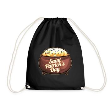Pot Of Gold For St. Patrick's Day - Drawstring Bag - black - Front