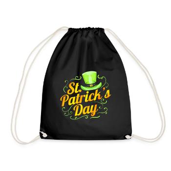 Logo green Hat And Letters pour la Saint-Patrick - Sac de sport léger - noir - Devant