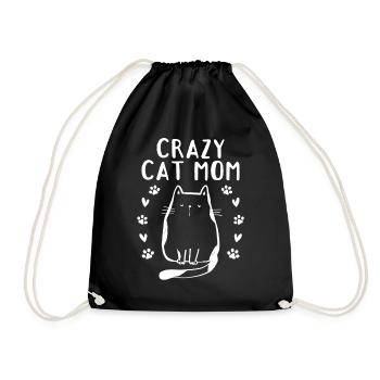 Chat Maman Drôle Chat Amoureux des chats - Verrück - Sac de sport léger - noir - Devant