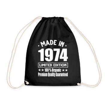 Made in 1974 Vintage Retro Limited Edition - Turnbeutel - Schwarz - Vorne