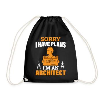 Architecte - Désolé d’avoir des plans, je suis architecte - Sac de sport léger - noir - Devant