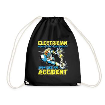 Électricien - Soyez gentil avec moi - Technicien en électronique Lustig - Sac de sport léger - noir - Devant