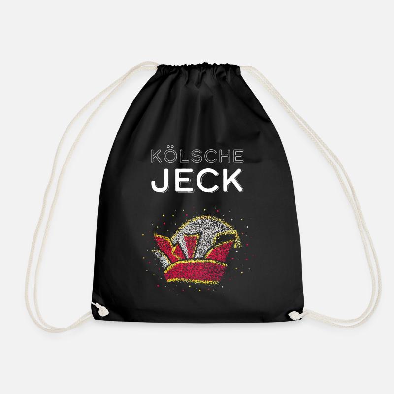 Kölsche Jeck Kölsch Köln Karneval Fasching Narr - Turnbeutel - Schwarz