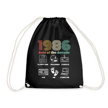 Best of the Decade 1986 - Humour Anniversaire - Sac de sport léger - noir - Devant