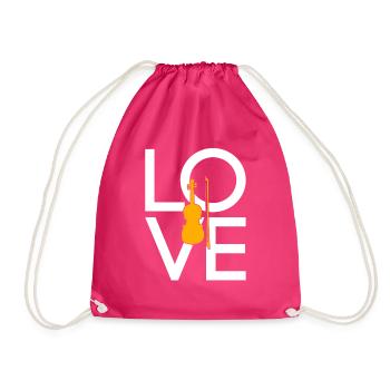 Violin - Drawstring Bag - fuchsia - Front