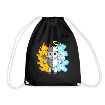 Sheep - Angels and Devils - Drawstring Bag - black - Front