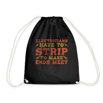 Electricians Strip To Make Ends Meet Elektriker - Drawstring Bag - black - Front