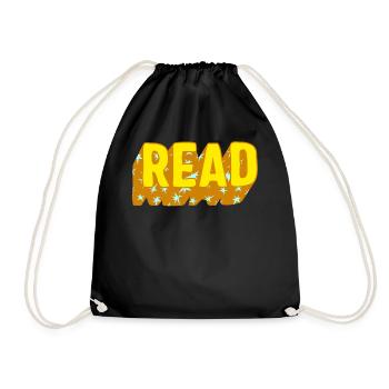 Chemise de lecture, Tee de lecture, Livre drôle Nerd Book - Sac de sport léger - noir - Devant