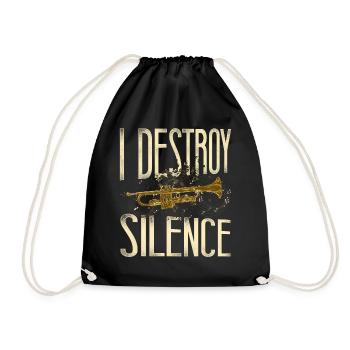 Trompettiste Vintage I Destroy - Sac de sport léger - noir - Devant