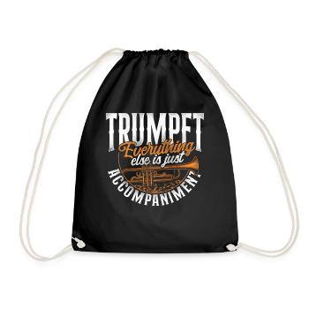 Trumpet Player Vintage Trumpet - Turnbeutel - Schwarz - Vorne