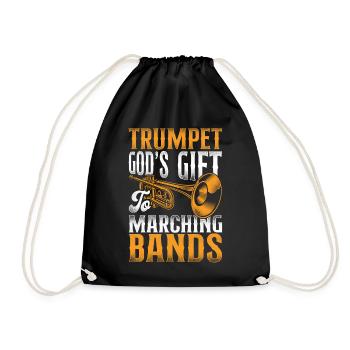 Trumpet Player Marching Band - Turnbeutel - Schwarz - Vorne