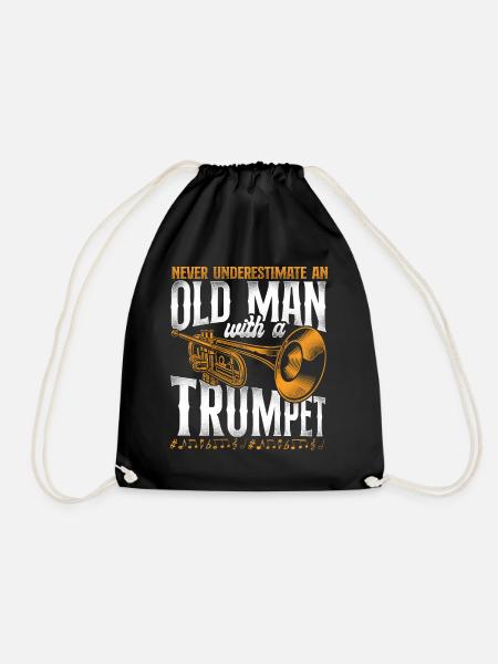 Trumpet Player Dad Father Retired - Turnbeutel - Schwarz