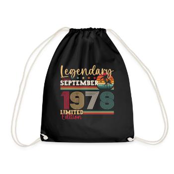 Légendaire cadeau d’anniversaire de septembre 1978 - Sac de sport léger - noir - Devant