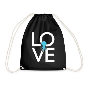 Jellyfish - Drawstring Bag - black - Front