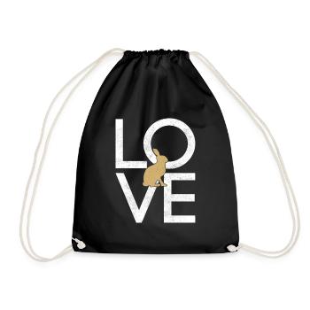Hare - Drawstring Bag - black - Front