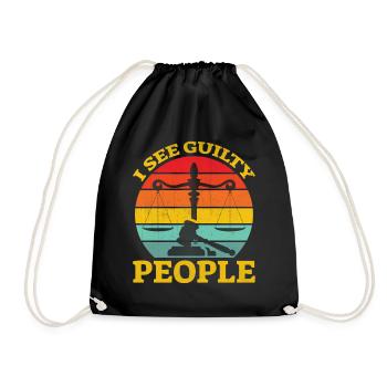 Slogan d’un avocat - Je vois des coupables - Sac de sport léger - noir - Devant