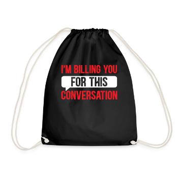 Slogan de l’avocat - Je vous facture pour cette co - Sac de sport léger - noir - Devant