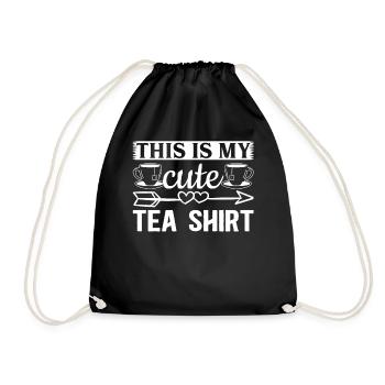 Tee-Liebhaber Tasse Tee I Dies ist mein süßes Tee- - Turnbeutel - Schwarz - Vorne