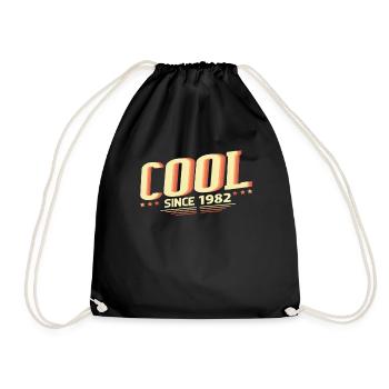 Cool seit 1982 - Turnbeutel - Schwarz - Vorne
