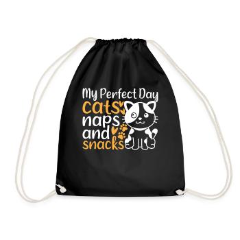 Propriétaire de chat I My Perfect Day Cats Nickerc - Sac de sport léger - noir - Devant