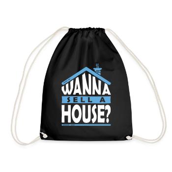 Wanna Sell a House Hypothekendarlehensberater - Turnbeutel - Schwarz - Vorne