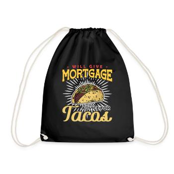 Conseils hypothécaires Tacos Conseiller en prêts hypothécaires - Sac de sport léger - noir - Devant