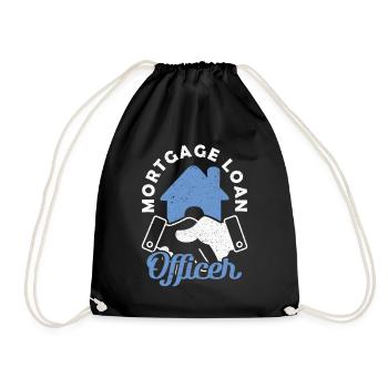 Mortgage Loan Officer Mortgage Loan Advisor - Drawstring Bag - black - Front