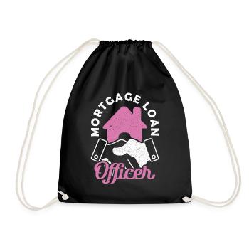 Mortgage Loan Officer Mortgage Loan Advisor - Drawstring Bag - black - Front