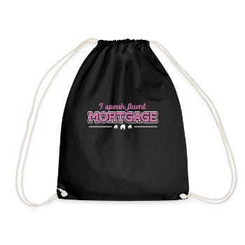 I Speak Fluent Mortgage Mortgage Loan Advisor - Drawstring Bag - black - Front