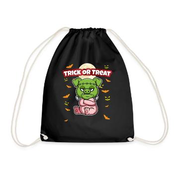 Trick Or Treat Scary Creepy Halloween Monster - Drawstring Bag - black - Front