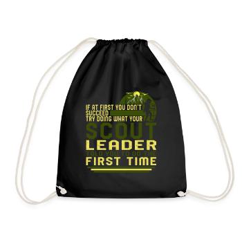 Chemise de camping, essayez de faire ce que votre chef scout - Sac de sport léger - noir - Devant