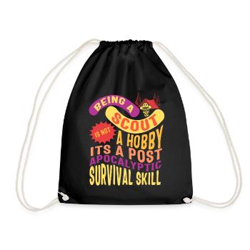 Chemise de camping, être scout n’est pas un crâne de passe-temps - Sac de sport léger - noir - Devant