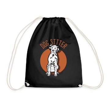 Hundesitter Hund Dog Sitting Hundesitting - Turnbeutel - Schwarz - Vorne