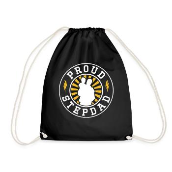 Proud Stepdad Stepdad Stepdad Father's Day - Drawstring Bag - black - Front