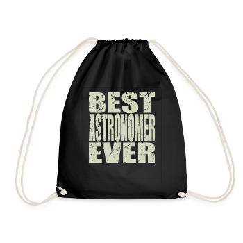 Best Astronomer ever AstronomEr Gift - Drawstring Bag - black - Front
