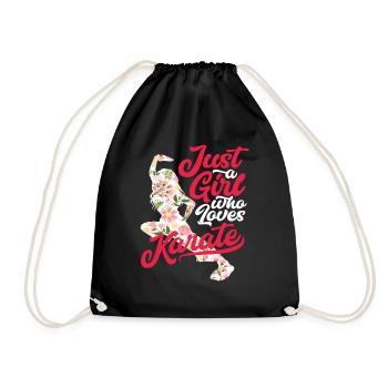 Fleurs Karaté Femme Fille - Sac de sport léger - noir - Devant