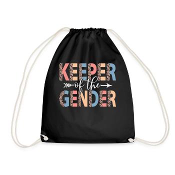 Keeper of the Gender Leopard Gender Revel Party - Drawstring Bag - black - Front