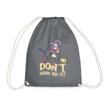 Motif de fête d’Halloween de sorcière ne buvez pas et ne volez pas - Sac de sport léger - gris - Devant