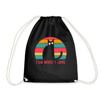 Amoureux des chats Propriétaire de chats Drôles de chats Moi - Sac de sport léger - noir - Devant