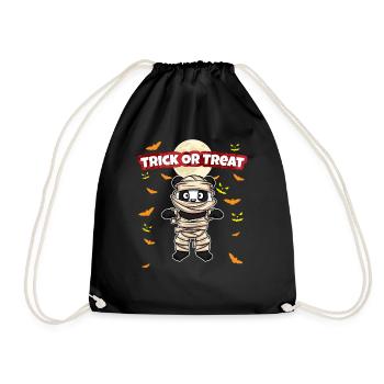 Trick Or Treat Scary Creepy Halloween Monster - Drawstring Bag - black - Front